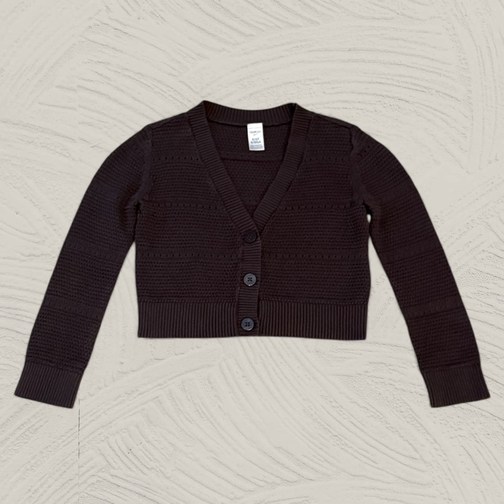 Girls Charcoal Cardigan NWOT